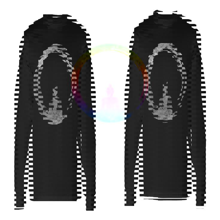 円宗 禅 円 仏 瞑想 日本 書道 ヨガ 長袖Tシャツ