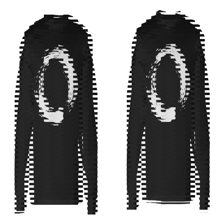 円相、禅、円、シンボル、仏教、仏、瞑想ヨガ 長袖Tシャツ