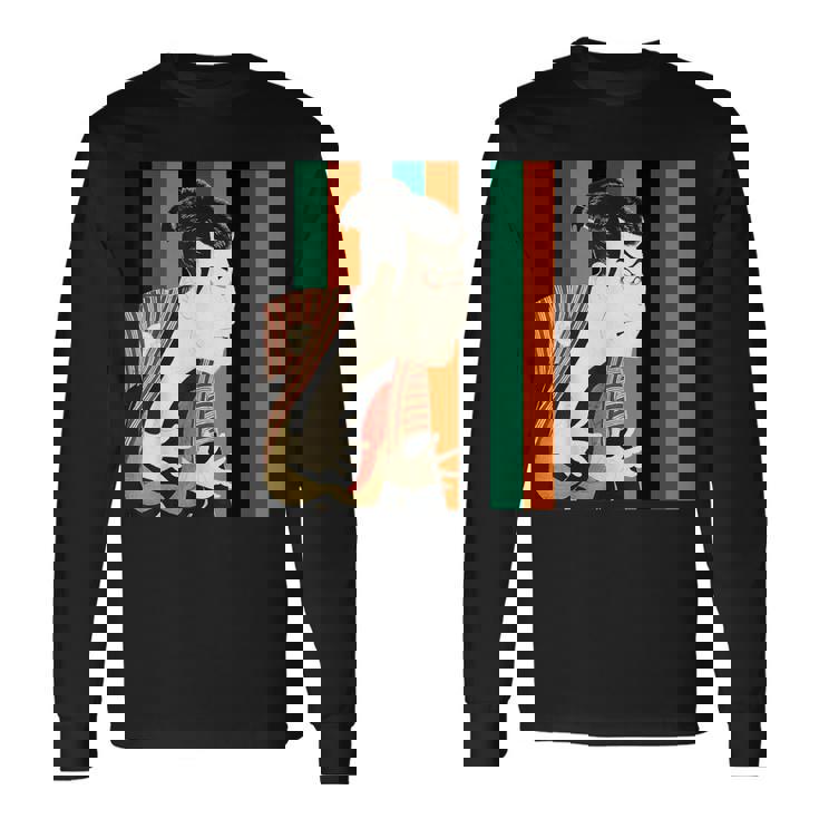 写楽《浮世絵》歌舞伎（定式幕・3色）【日本・世界の名画】日本画 和柄 美術館アート 長袖Tシャツ