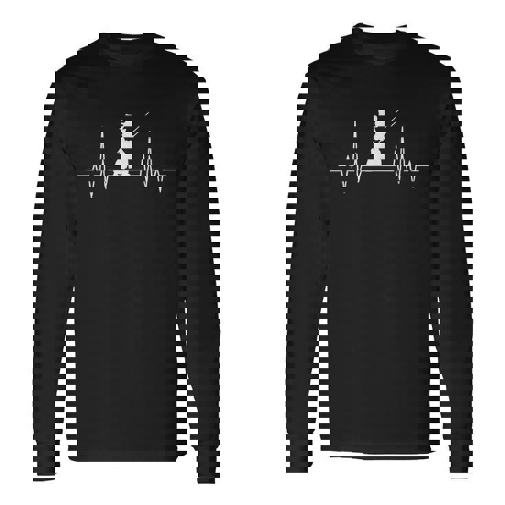 剣道 面白いtシャツ イラスト 剣道部 剣士 剣術 おもしろ 面白い 服 オリジナル おもしろグッズ ネタ 心電図 道場 長袖Tシャツ