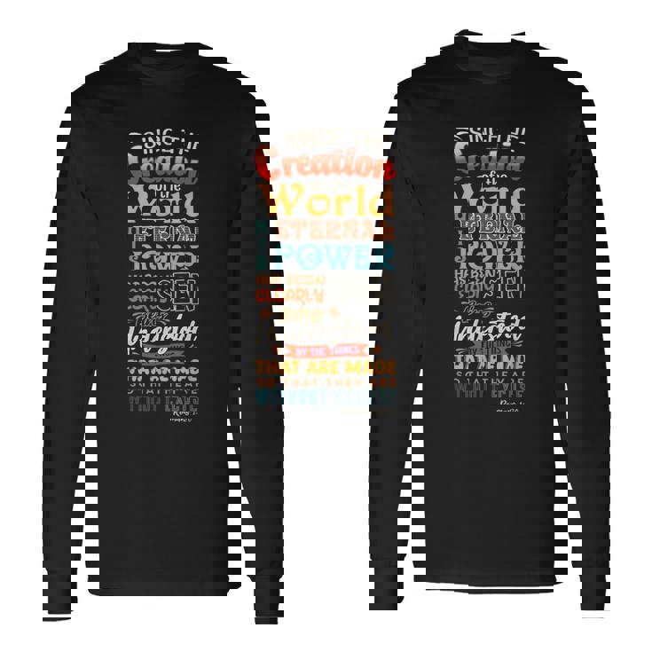 創世記 聖書 神々 創造 教会 イエス・キリスト 長袖Tシャツ