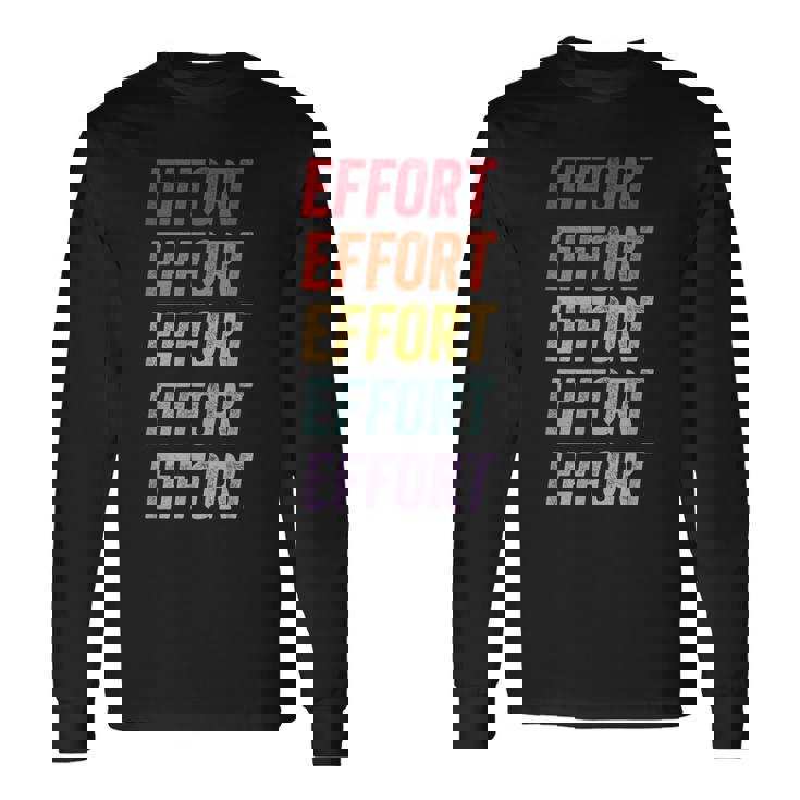 努力 長袖Tシャツ