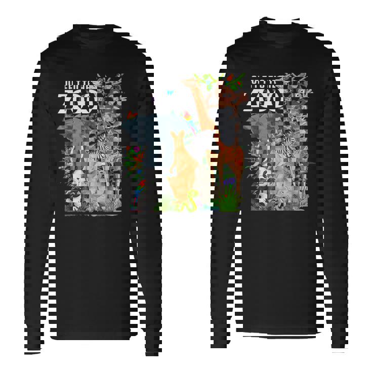 動物園動物 サファリパーティー 動物園サファリ動物園 長袖Tシャツ