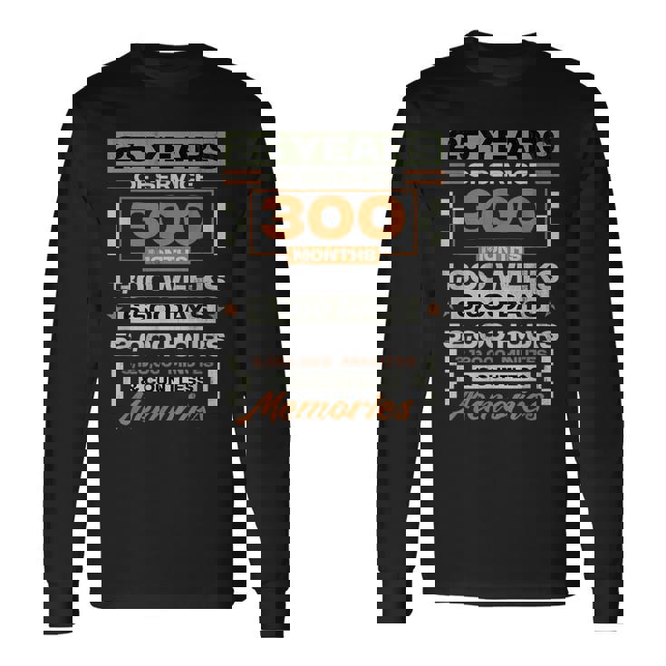 勤続25年 25周年 退職記念 長袖Tシャツ