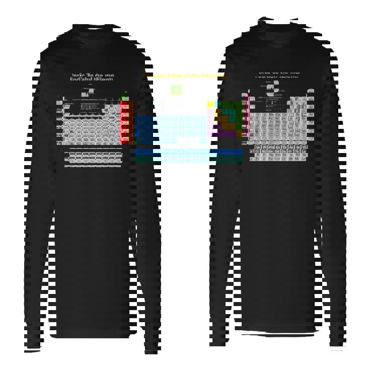 化学元素周期表 ノベルティ グラフィックデザイン 長袖Tシャツ