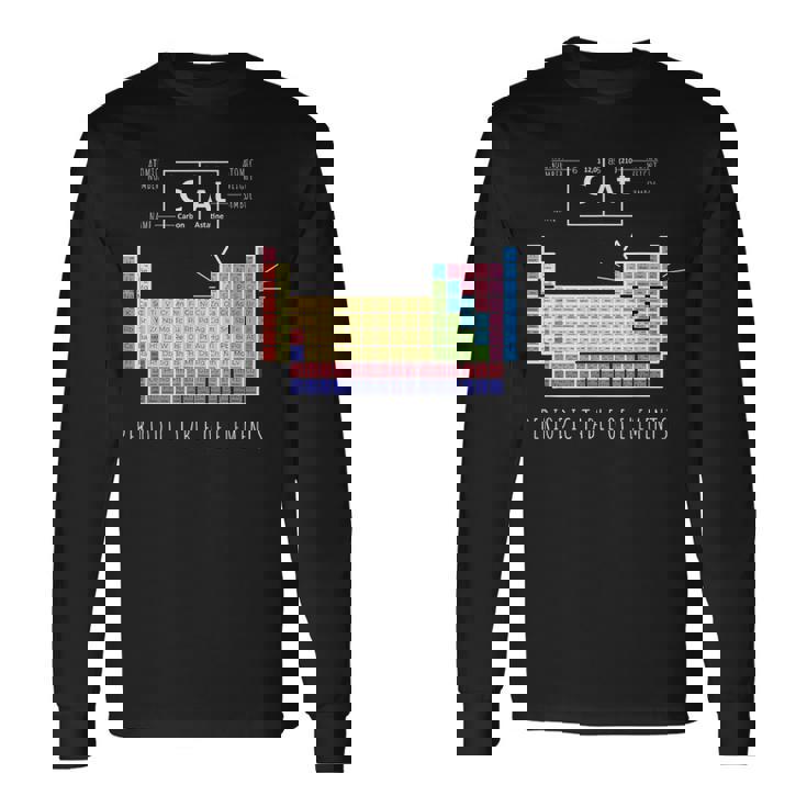 化学猫 元素周期表 長袖Tシャツ