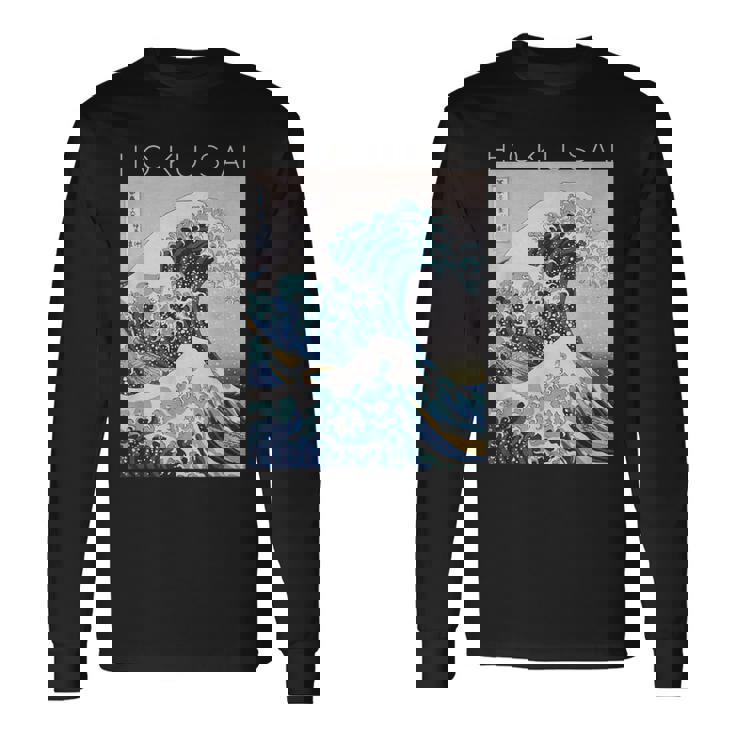 北斎 神奈川沖大波 アーティストのために 長袖Tシャツ