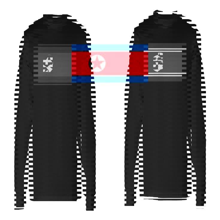 北朝鮮旗北朝鮮ピョンヤン。 長袖Tシャツ