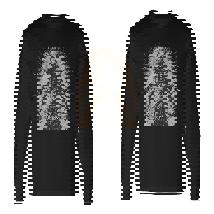 古代エジプト神アヌビス神話アートヴィンテージ製品。 長袖Tシャツ