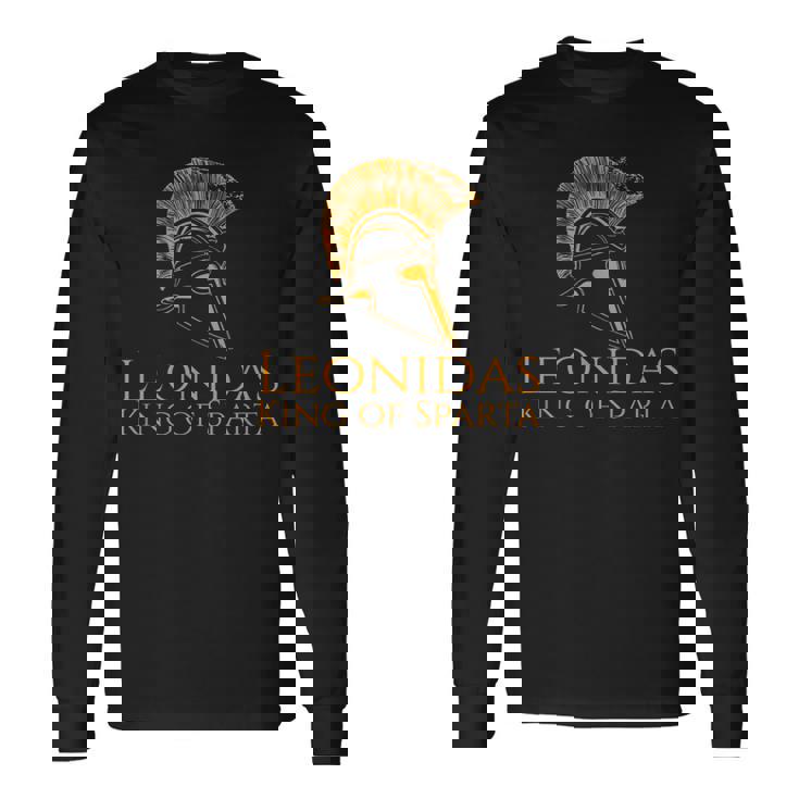 古代ギリシャtシャツ-レオニダス王スパルタの王 長袖Tシャツ