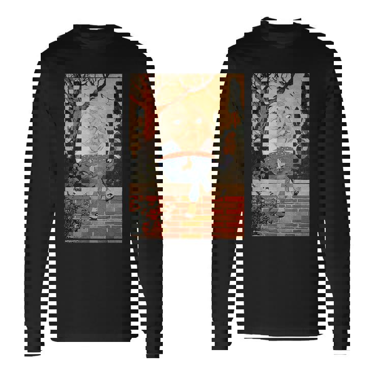 古典的なおとぎ話の保育園は壁にハンプティダンプティ土をライムズ 長袖Tシャツ