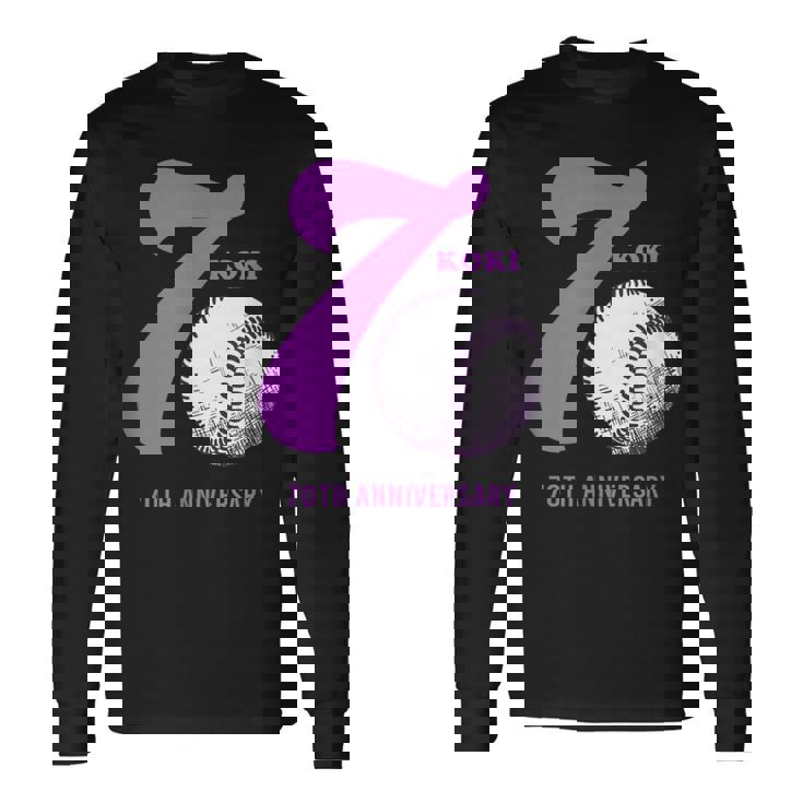 古希祝い 野球好き 父 男性 父の日 おしゃれ 野球 70歳 誕生日 長袖Tシャツ ギフトのアイデア