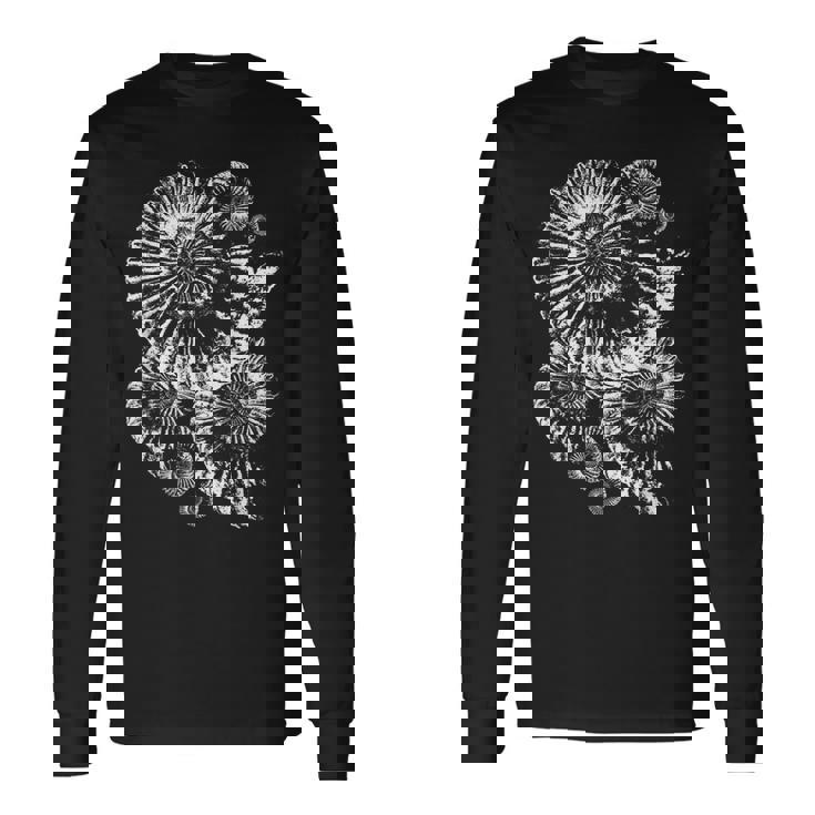 古生物学者化石アンモナイト 長袖Tシャツ