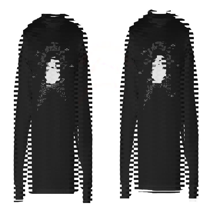 可愛いお顔 長袖Tシャツ