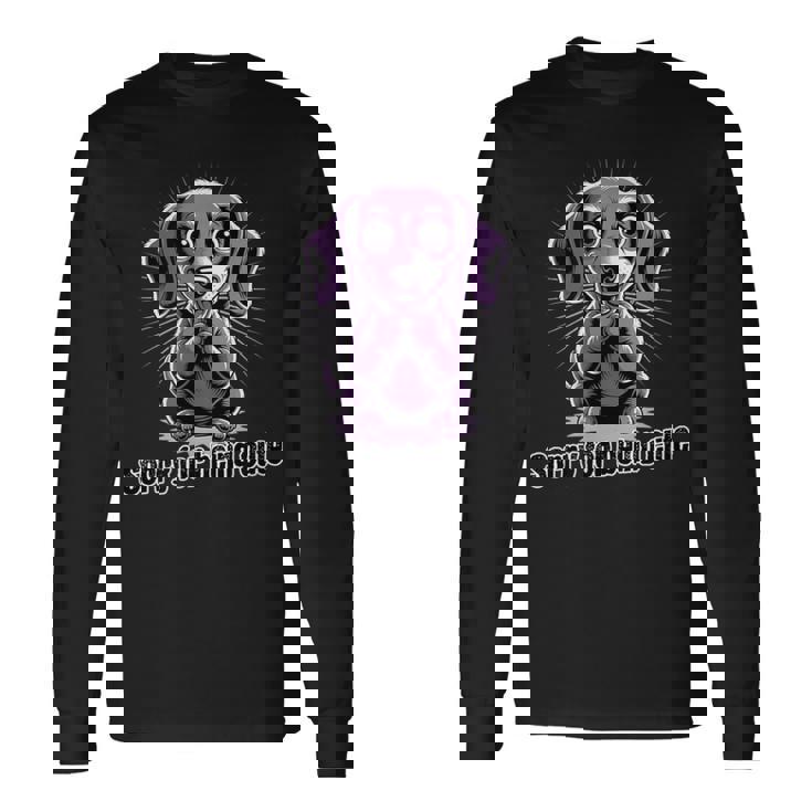 可愛くてごめん。ダックスフンドデザイン 長袖Tシャツ