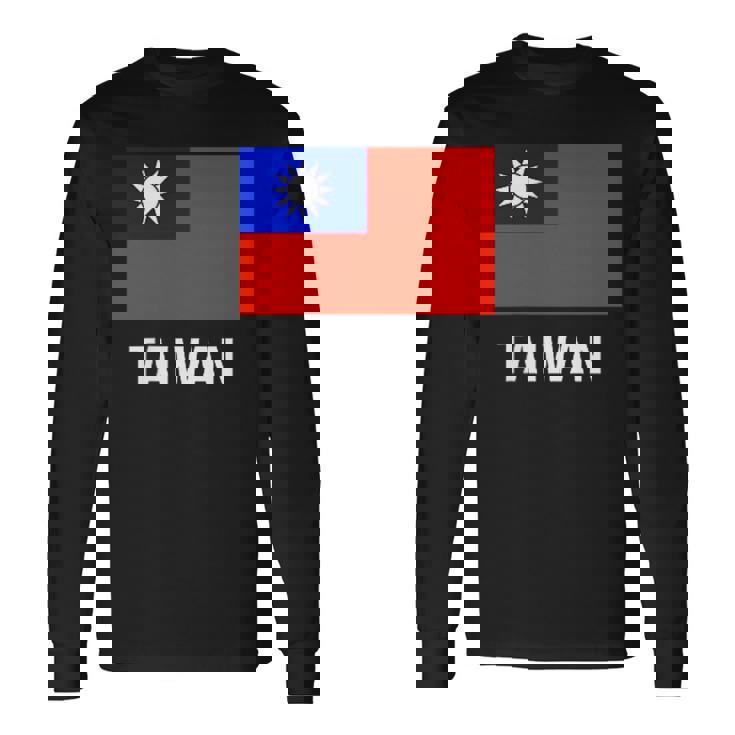 台湾 台湾の国旗 長袖Tシャツ