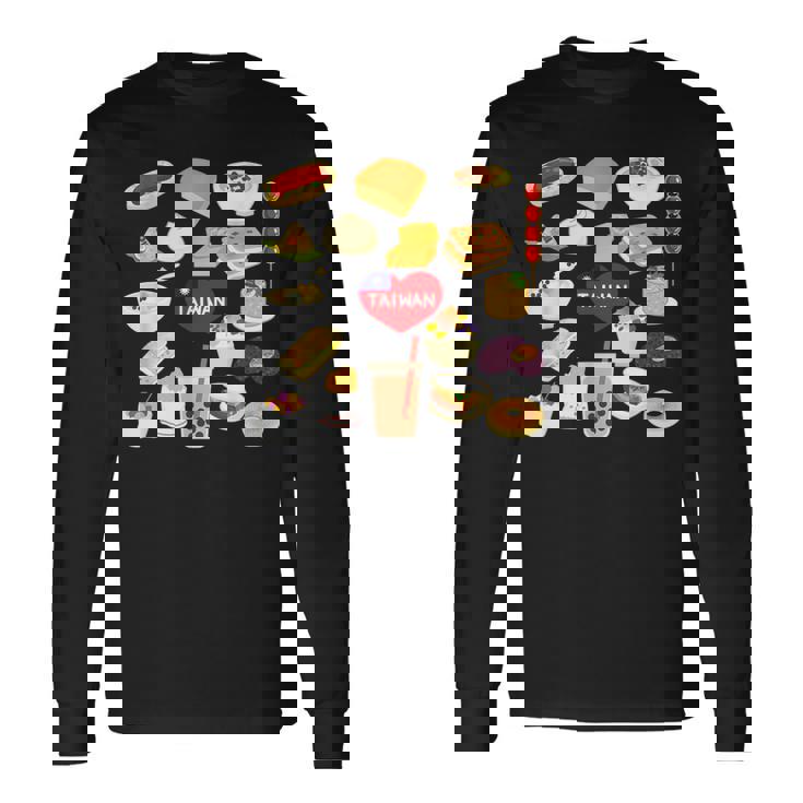 台湾の味 グルメ 国旗 ローカルフード 長袖Tシャツ
