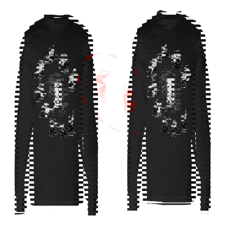 合気道道道場 合気道トレーニング 長袖Tシャツ