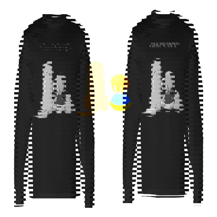 同じ空の下 ウクライナ 反戦 平和 希望 仲間 家族 犬 猫 メンズ レディース キッズ 長袖Tシャツ