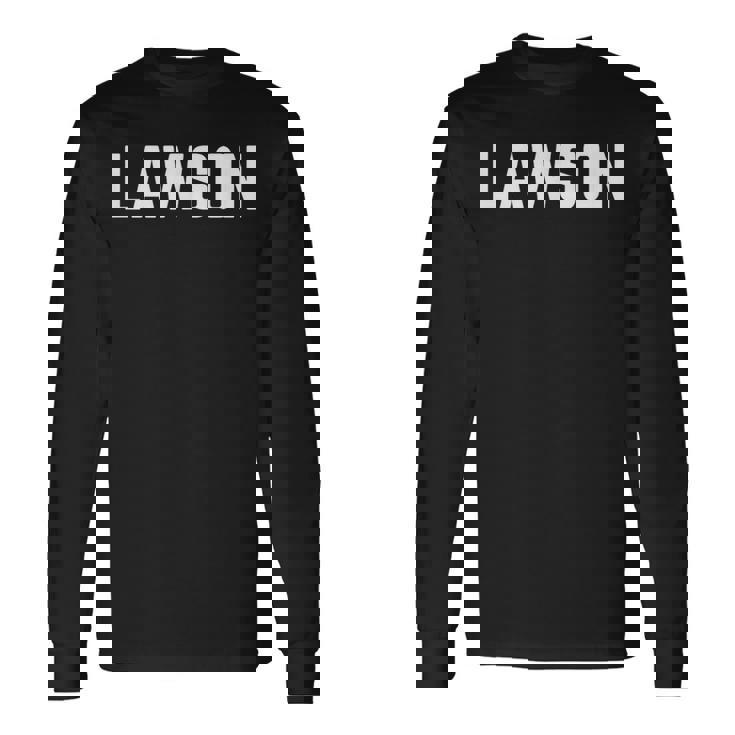 名 ローソン テキスト アパレル クラウン ホワイト テキスト 長袖Tシャツ