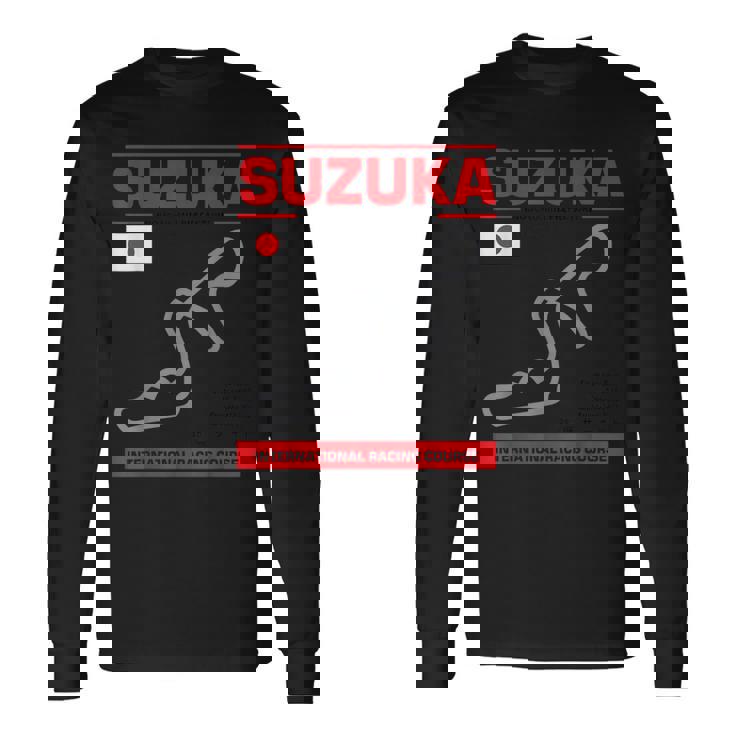 名サーキット概要 鈴鹿トラックレースファンカーレース 長袖Tシャツ