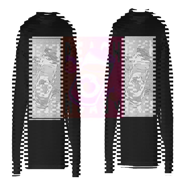 和桃アルコールソフトドリンク 桃 長袖Tシャツ ギフトのアイデア