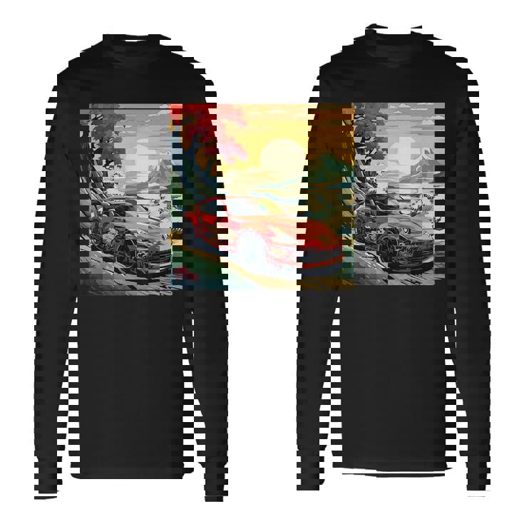 和風370z車 長袖Tシャツ