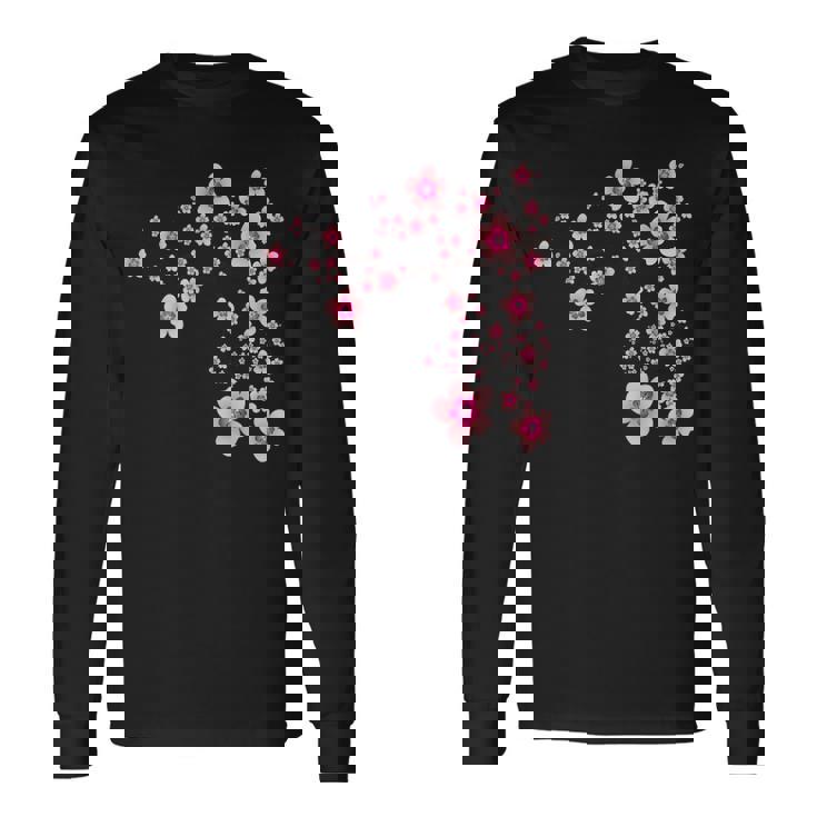 咲く桜 日本 桜 花 喜び 長袖Tシャツ