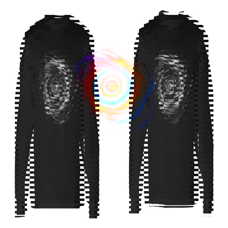 回転するレインボーフレームワールプール。 長袖Tシャツ