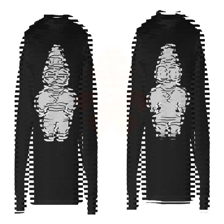 土偶 どぐう【ゆるフレンズ】遮光器土偶 歴史土器 イラスト 長袖Tシャツ