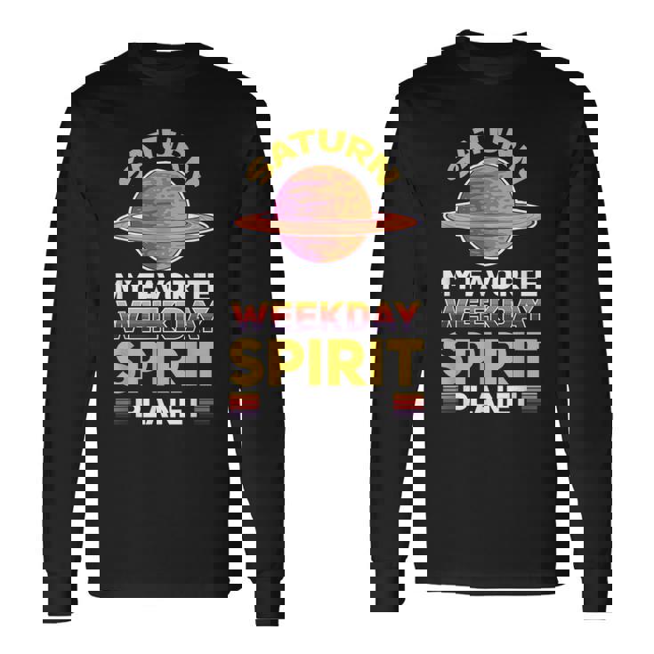 土星 惑星 土星の環 Weekday 長袖Tシャツ