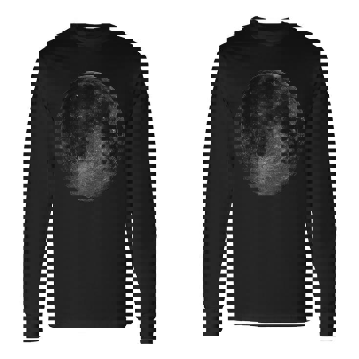 地球からの月 長袖Tシャツ