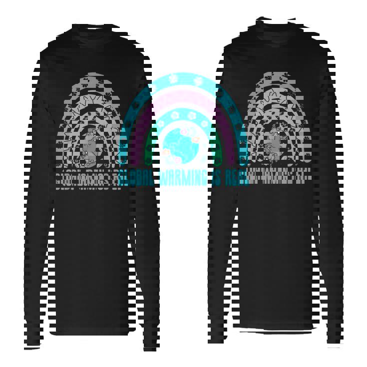 地球温暖化は本当の木の生態系と森の生態系 長袖Tシャツ