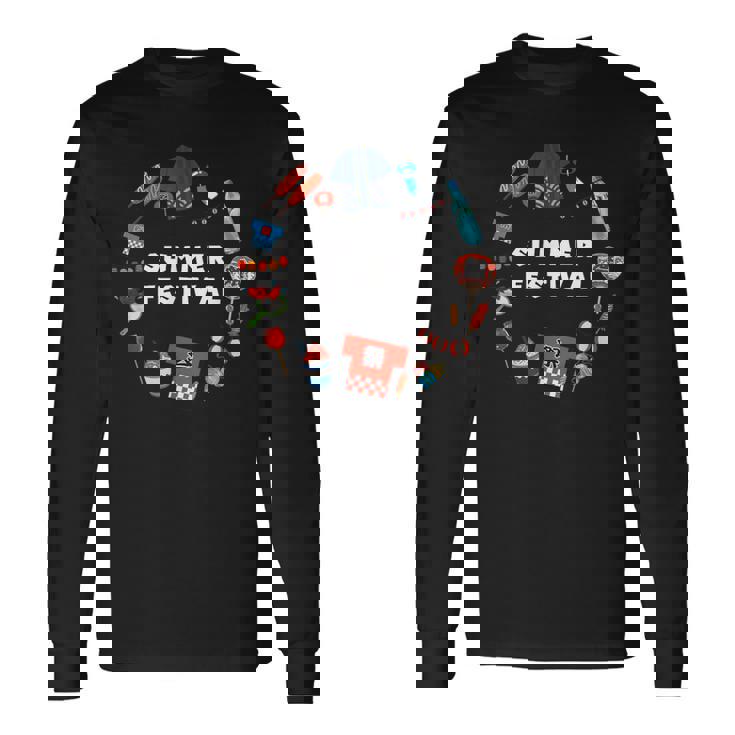 夏まつり かき氷 金魚 うちわ はっぴ りんごあめ 提灯 風鈴 ヨーヨー 長袖Tシャツ