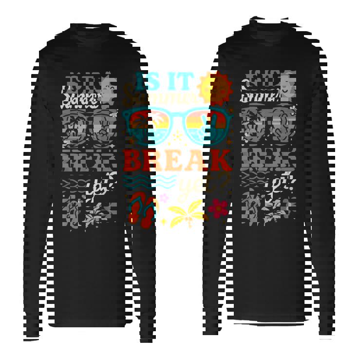 夏休みなのに、学校教師休暇の最終日 長袖Tシャツ