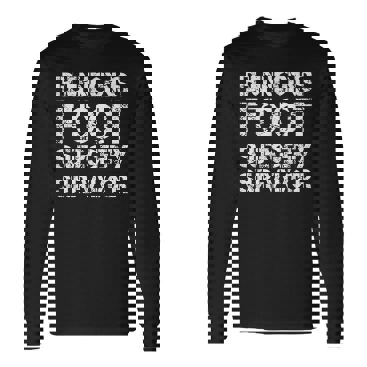 外反母趾足手術サバイバー 長袖Tシャツ