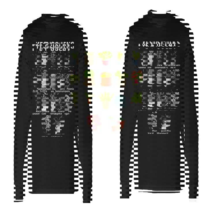 多肉植物の種類 シャツ 多肉植物 多肉植物 庭 長袖Tシャツ