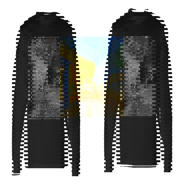 夜のカフェテラス ゴッホ 名画 レトロ 長袖Tシャツ