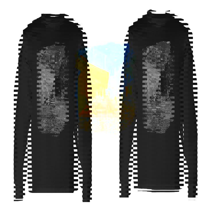 夜のカフェテラス ゴッホ 長袖Tシャツ