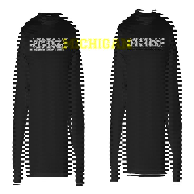 大学スタイル ミシガン スポーツギフト 長袖Tシャツ
