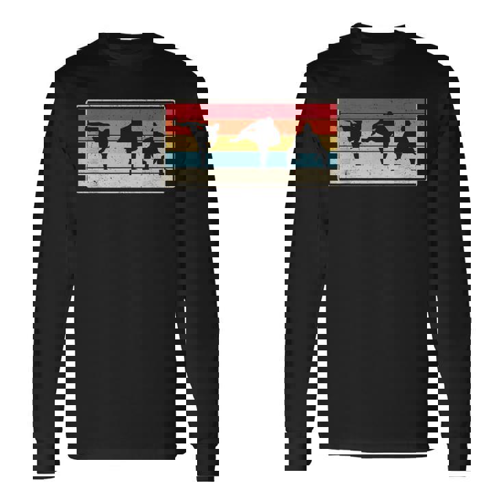 大相撲力士ポーズ相撲扇子 長袖Tシャツ