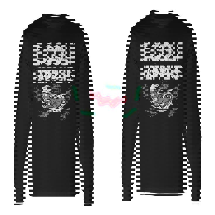 大腸菌で起こる細菌微生物学細菌学 長袖Tシャツ