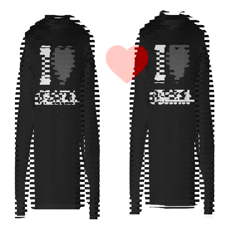 大阪大好き I Love Osaka 長袖Tシャツ