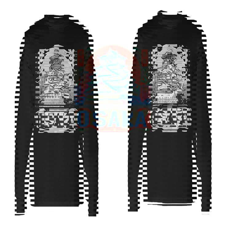 大阪市城 日本土産 長袖Tシャツ