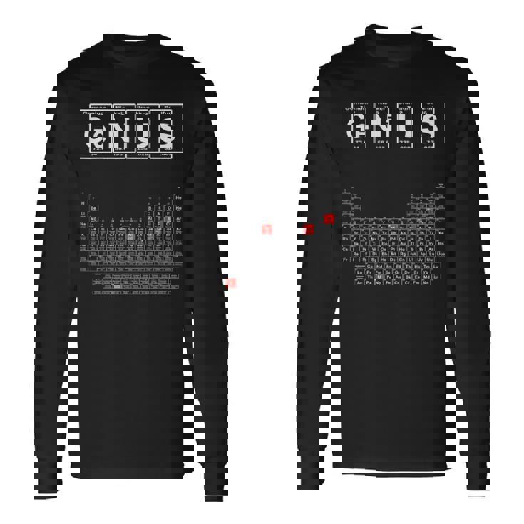 天才周期表tシャツ 天才tシャツ 長袖Tシャツ