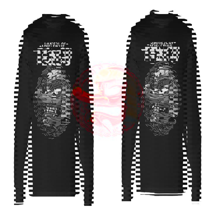 天狗 日本の民俗神アート蛇男 長袖Tシャツ