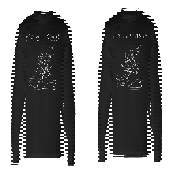 太極拳の初心者や教師のための太極拳のデザイン 長袖Tシャツ