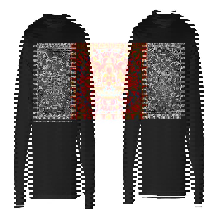 太陽神スーリヤ チベット仏教 タンカ 曼荼羅 仏教 長袖Tシャツ