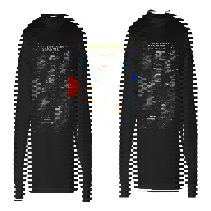 太陽系 宇宙愛好家へのギフトに最適 長袖Tシャツ