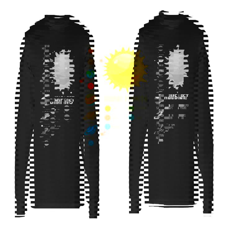 太陽系 I 宇宙 I 矮小惑星 I 惑星 長袖Tシャツ